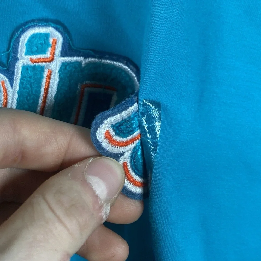 Miami‎ Dolphins Pro Standard Luxury Athletic Shirt Teal Blue Embroidered 2XL NFL